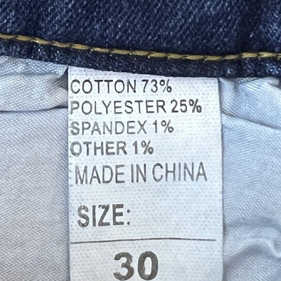 Fredd Marshall Women's Fleece Lined Blue Denim Jeans Size 30 Stretch Mid Rise - Picture 8 of 13